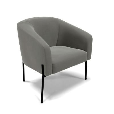 Cadeira Sala De Jantar Pé De Ferro Preto Stella Suede D03 - D'rossi Cor Grafite
