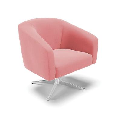 Cadeira Sala De Jantar Giratória Base Cromada Stella Suede D03 - D'rossi Cor Rose