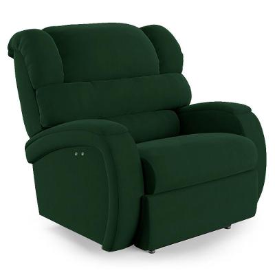 Poltrona Do Papai Reclinável Napoli Power Touch Veludo Fh1 Verde