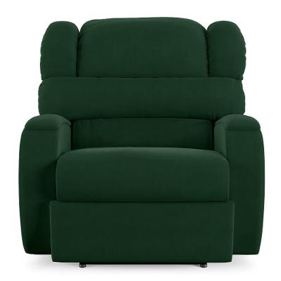 Poltrona Do Papai Reclinável Napoli Power Elétrica Massagem Veludo Verde Fh1