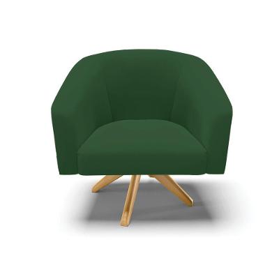 Cadeira Sala De Jantar Giratória Ma30 Stella Veludo D03 - D\'rossi Cor Verde