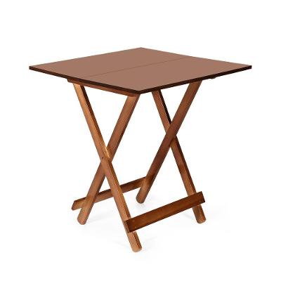 Mesa Dobrável 70 X 70 Imbuia - M.b Móveis