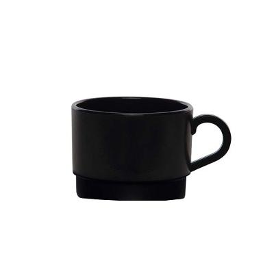 Xícara Para Chá 250ml Preta Em Policarbonato Linha Profissional Cook Vem