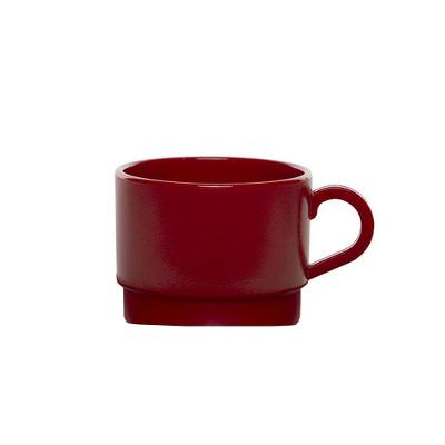 Xícara Para Chá 250ml Vermelha Em Polipropileno Linha Elegance Vem