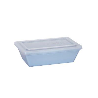 Travessa Stillo Retangular Com Tampa 2l Azul Em Polipropileno Linha Tendência Vem