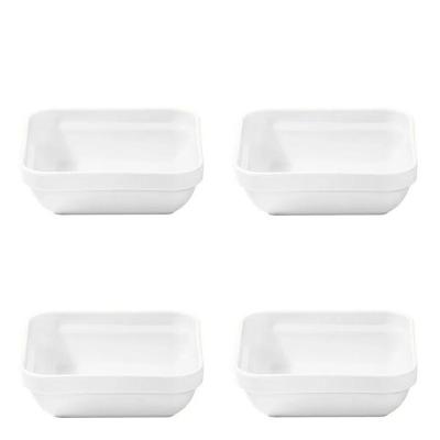 Conjunto De Travessa Cheff 250ml 4 Peças Branco Em Polipropileno Linha Tropical Vem