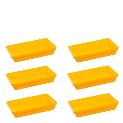 Conjunto De Travessa Stillo Rasa 1,850l 6 Peças Amarelo Em Polipropileno Linha Tropical Vem