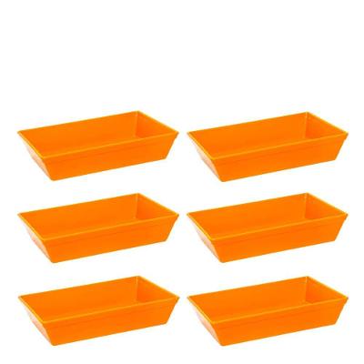 Conjunto De Travessa Stillo 5l 6 Peças Laranja Em Polipropileno Linha Tropical Vem