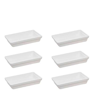 Conjunto De Travessa Stillo Rasa 1,850l 6 Peças Branco Em Polipropileno Linha Tropical Vem