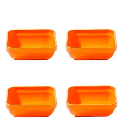 Conjunto De Travessa Cheff 250ml 4 Peças Laranja Em Polipropileno Linha Tropical Vem