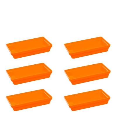 Conjunto De Travessa Stillo Rasa 1,850l 6 Peças Laranja Em Polipropileno Linha Tropical Vem