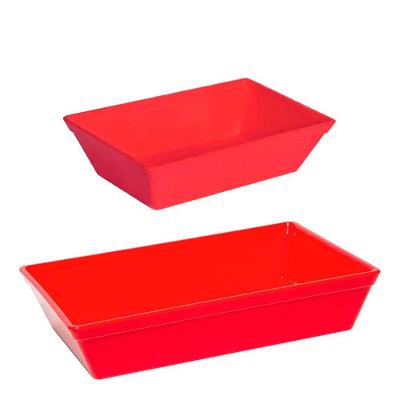 Conjunto De Travessa Stillo 2l + 5l 2 Peças Vermelho Em Polipropileno Linha Tropical Vem