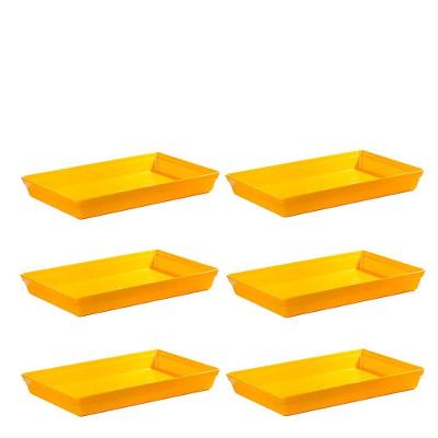Conjunto De Travessa Stillo Rasa 4,5l 6 Peças Amarelo Em Polipropileno Linha Tropical Vem