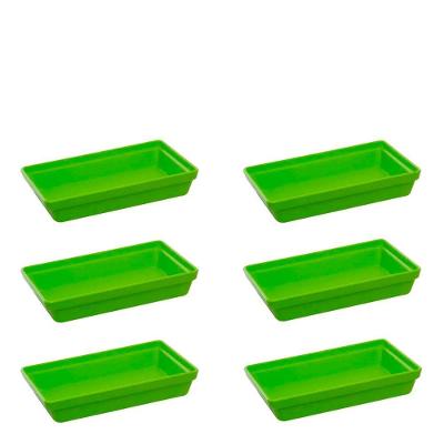 Conjunto De Travessa Stillo Rasa 1,850l 6 Peças Verde Em Polipropileno Linha Tropical Vem