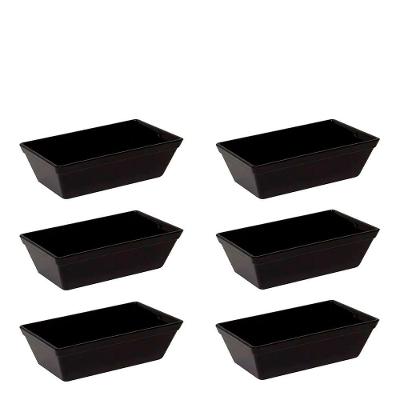 Conjunto De Travessa Stillo 2l 6 Peças Preto Em Polipropileno Linha Tropical Vem