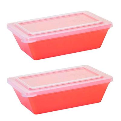 Kit Travessas Stillo Com Tampa 2l 2 Peças Coral Em Polipropileno Linha Tendência Vem