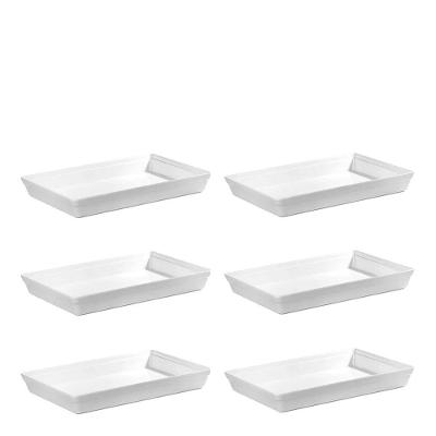 Conjunto De Travessa Stillo Rasa 4,5l 6 Peças Branco Em Polipropileno Linha Tropical Vem