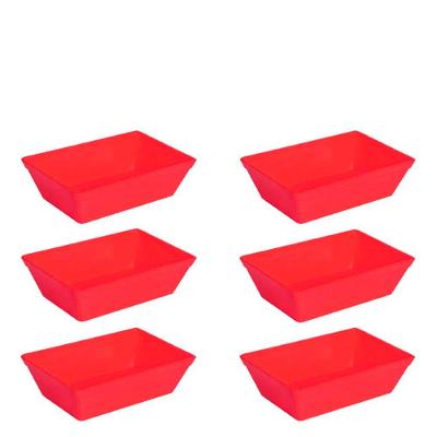 Conjunto De Travessa Stillo 2l 6 Peças Vermelho Em Polipropileno Linha Tropical Vem