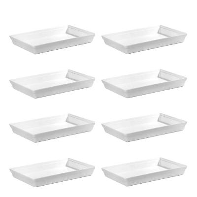 Conjunto De Travessa Stillo Rasa 4,5l 8 Peças Branco Em Polipropileno Linha Tropical Vem