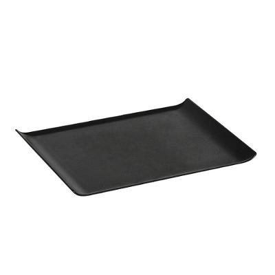Bandeja Servir Quadrada 30x45 Preta Em Policarbonato Linha Profissional Cook Vem