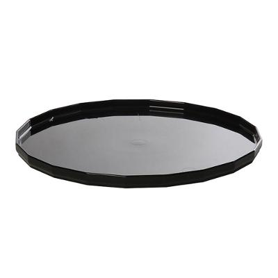 Bandeja Elegance Redonda Aro 30 Preta Em Policarbonato Linha Profissional Cook Vem