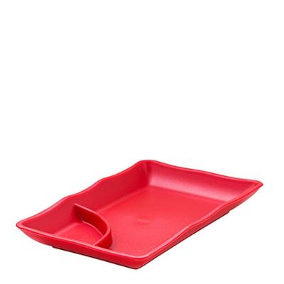 Prato Para Sushi Retangular 11,5x19,5 Vermelho Em Polipropileno Linha Tropical Vem