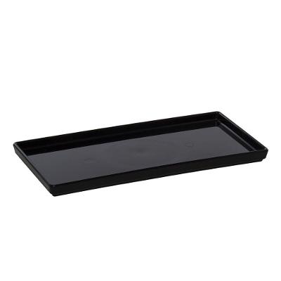 Prato Square Retangular 13,5x27 Preto Em Policarbonato Linha Profissional Cook Vem