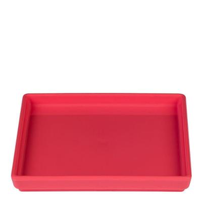 Prato Square Quadrado 13,5x13,5 Coral Em Polipropileno Linha Tendência Vem
