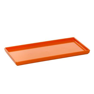 Prato Square Retangular 13,5x27 Laranja Em Polipropileno Linha Tropical Vem