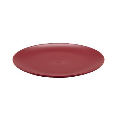 Prato Elegance Redondo 30cm Vermelho Em Policarbonato Linha Profissional Cook Vem