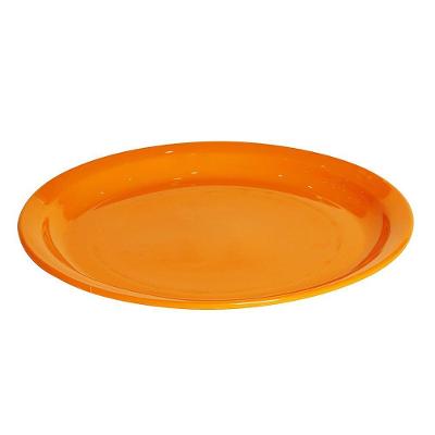 Prato Elegance Raso Redondo 25cm Laranja Em Polipropileno Linha Tropical Vem