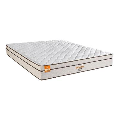 Colchão Queen Pequim 158x198cm Molas Ultralastic Softgel Inducol Cr445d Branco/bege Branco/bege