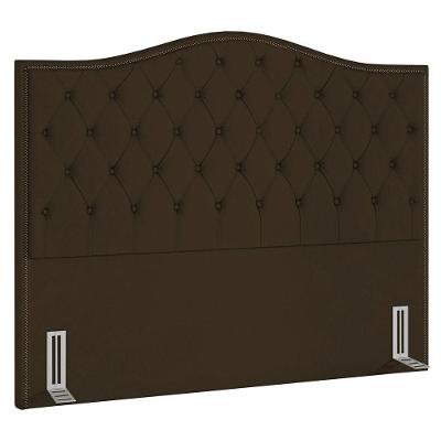 Cabeceira Cama Box Casal King 195Cm Siena P02 Suede Marrom - Mpozenato