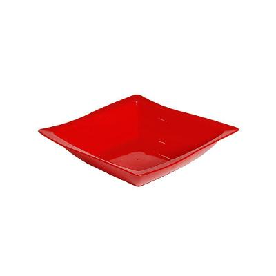 Saladeira Moove Quadrada 25x25 Vermelha Em Polipropileno Linha Tropical Vem