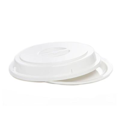 Cloche Elegance Redondo 24,5cm Branco Em Policarbonato Linha Profissional Cook Vem