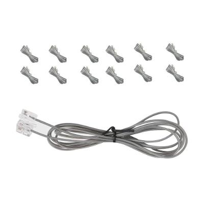 Fio Cabo Telefonico Rj11 1 Metro E 60Cm Kit 50 Uni Telefone