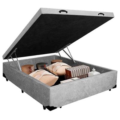 Cama Box Baú Viúva Sereneprime Suede Cinza 44x128x188