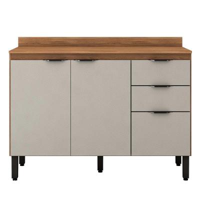 Balcão Para Pia 120cm Firenze Com Tampo Amendola Touch/nude Prime Tx - Demóbile