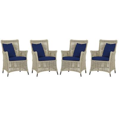 4 Poltronas Igapó Alumínio Pintura Marrom Corda Náutica E10 Rami