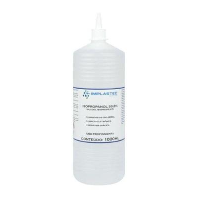 Álcool Isopropilíco 99,8% 1000ml Isopropilico Transparente Implastec - Cx - 18