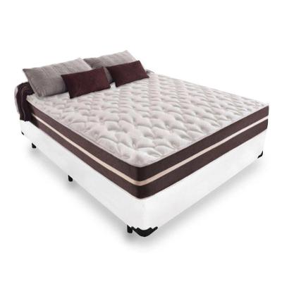 Cama Box Casal + Colchão De Molas Prime Colchões Classic Superlastic 138x188x64 Cor:branco