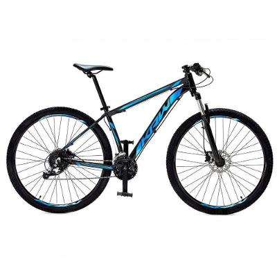 Bicicleta Aro 29 Krw Alumínio 27 Vel Freio Hidráulico Suspensão Com Trava S9 17 Preto-Azul