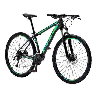 Bicicleta Aro 29 Krw Alumínio 27 Vel Freio Hidráulico Suspensão Com Trava S9 17 Preto-Verde