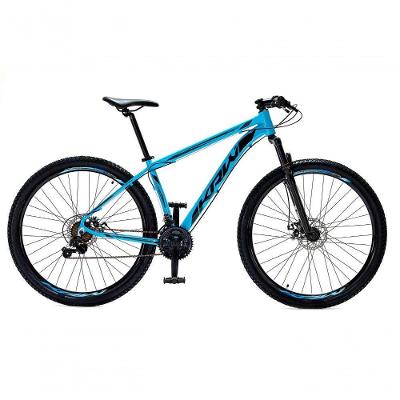 Bicicleta Aro 29 Krw Alumínio Shimano 24 Vel Freio A Disco Suspensão Mountain Bike S4 17 Azul-Preto