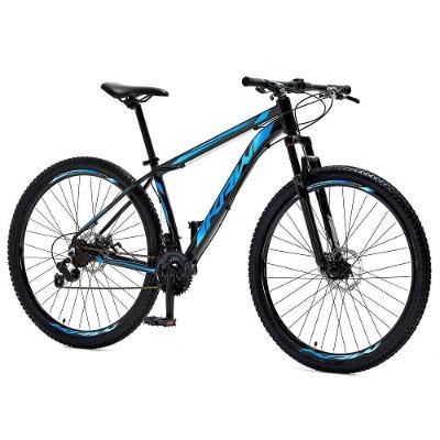 Bicicleta Aro 29 Krw Alumínio 21 Vel Freio A Disco Suspensão Dianteira S3 19 Preto-Azul