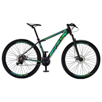 Bicicleta Aro 29 Krw Alumínio Shimano 21 Vel Freio A Disco Suspensão S6 21 Preto-Verde