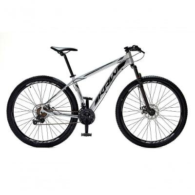 Bicicleta Aro 29 Krw Alumínio 24 Vel Freio A Disco Suspensão Dianteira S1 15.5 Prata-Preto