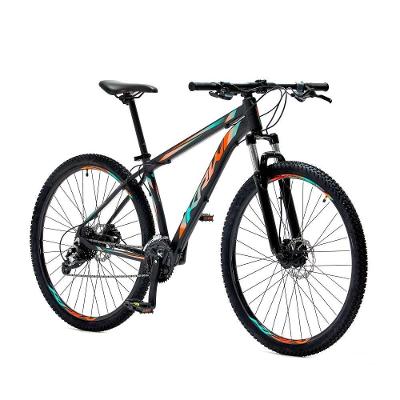 Bicicleta Aro29 Krw Alumínio Shimano 24v Freio Hidráulico S5 19 Preto-Azul E Laranja