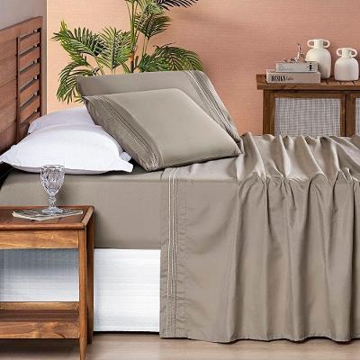 Jogo De Cama Allegra Queen 04 Peças - Taupe