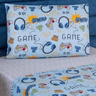 Jogo De Cama Lençol Bouti Infantil Kids Solteiro 03 Peças - Game.